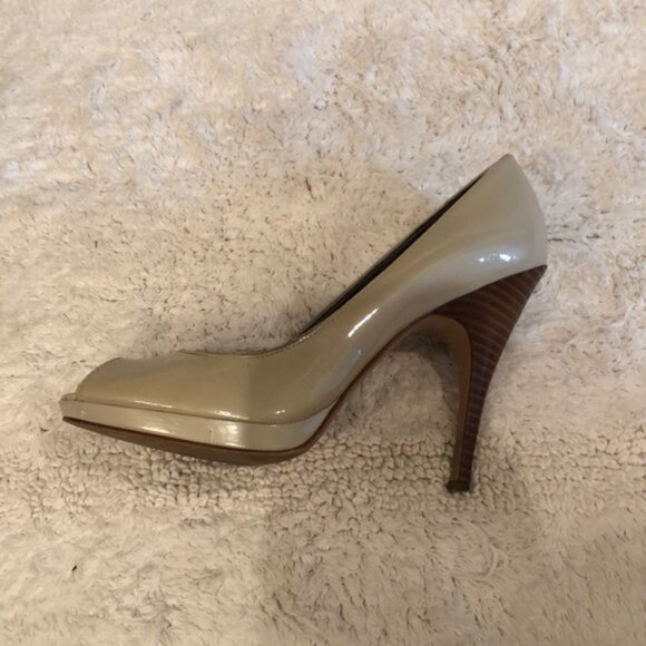 Patent Leather Calvin Klein Open Toe High Heels - Picture 3 of 3